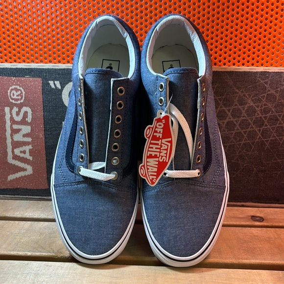 Vans Men's Old Skool (C&L) Chambray Blue - Picture 2 of 8